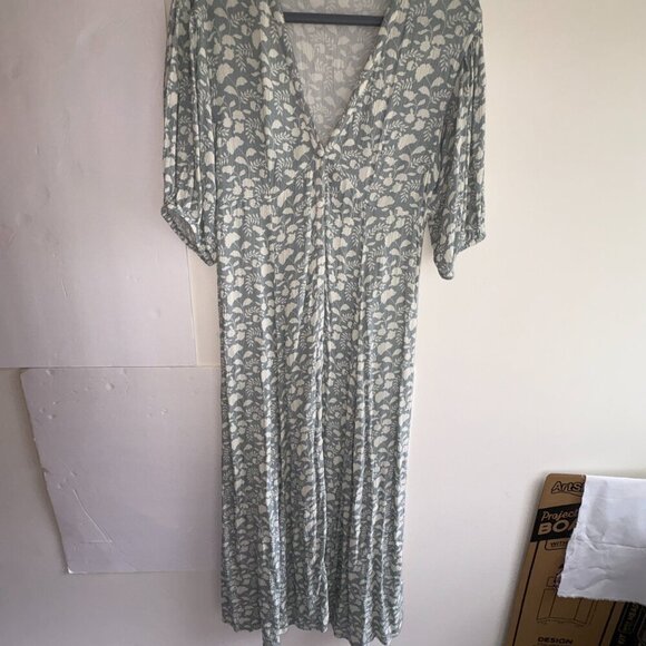 Women's Faherty Havana Dress Smoke Echo Floral Maxi Boho size Small - Picture 7 of 12
